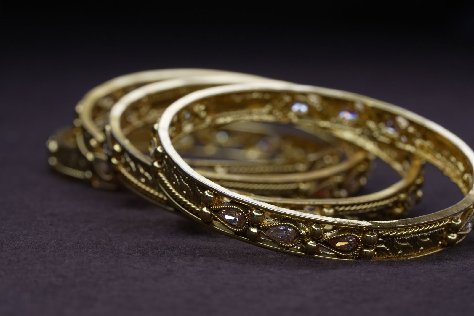 Gold bangles collection
